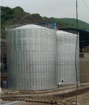 乌达粮食钢板仓的安装全过程不用热焊接